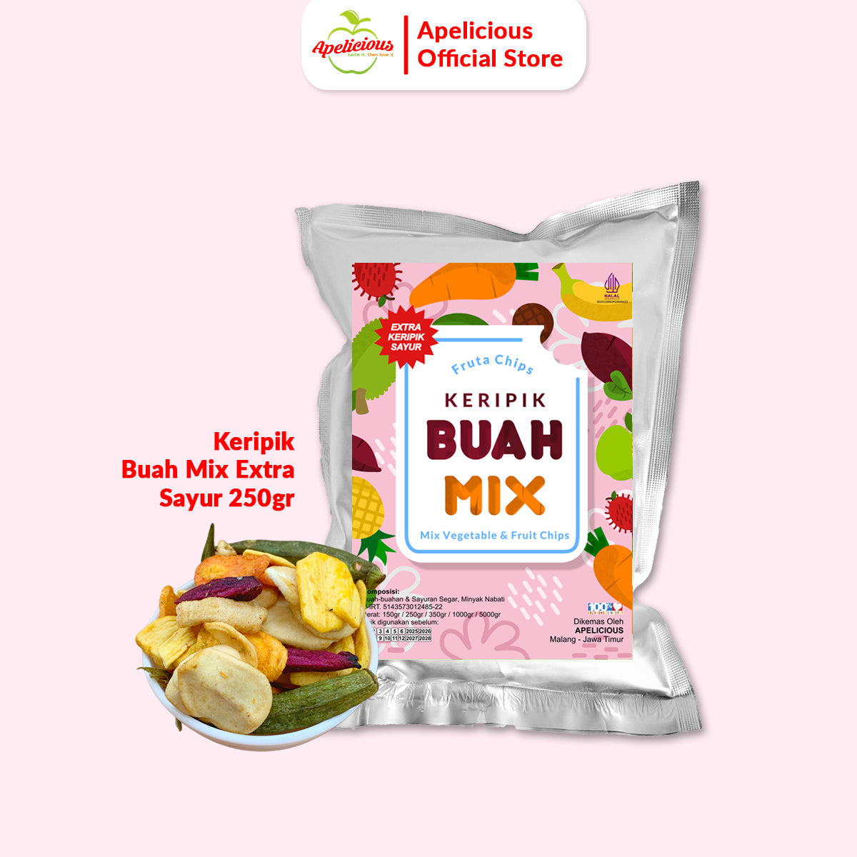 KERIPIK BUAH MIX EXTRA KERIPIK SAYUR 350g / 250g