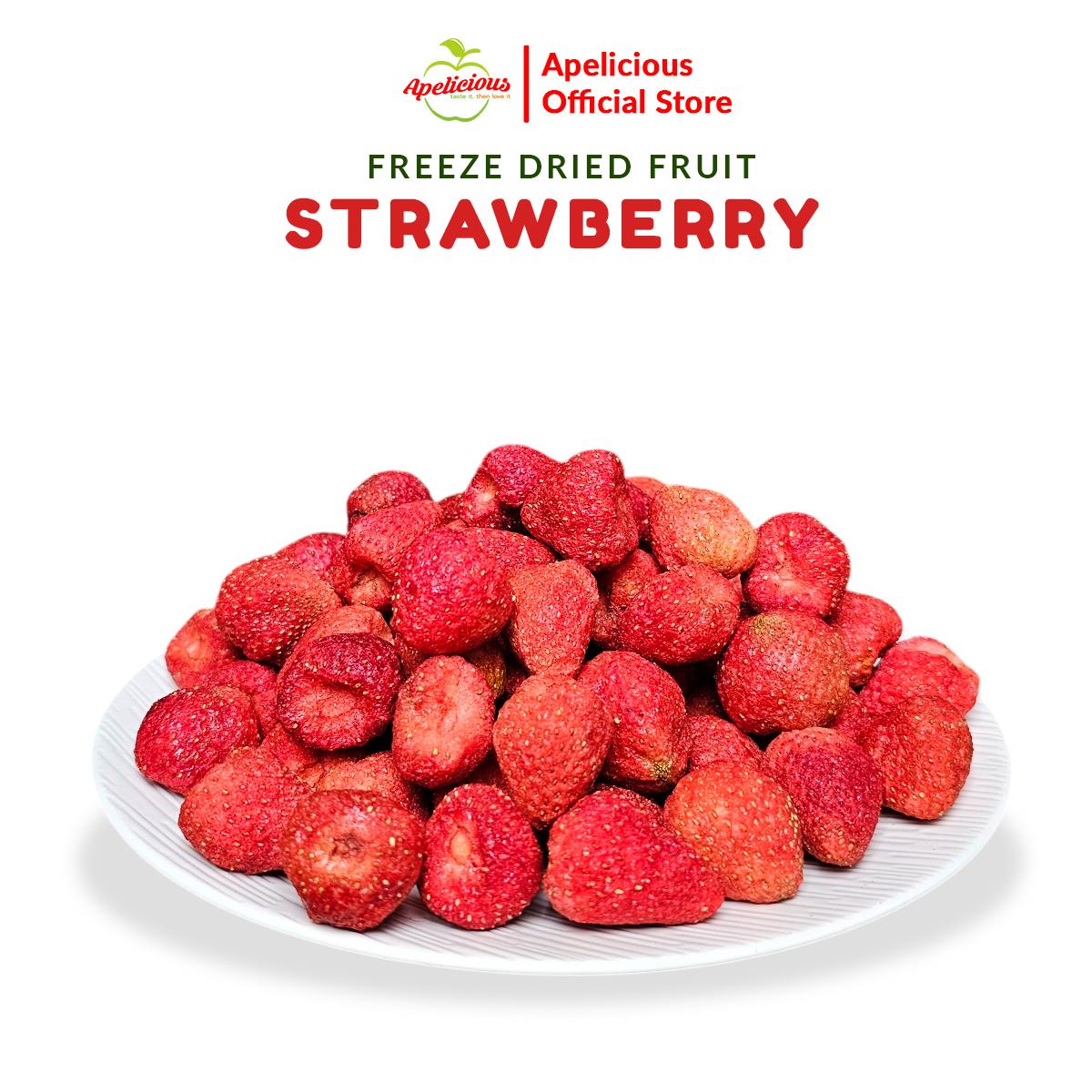 Keripik Buah Strawberry APELICIOUS Kering - FD Strawberry - Food, Snack