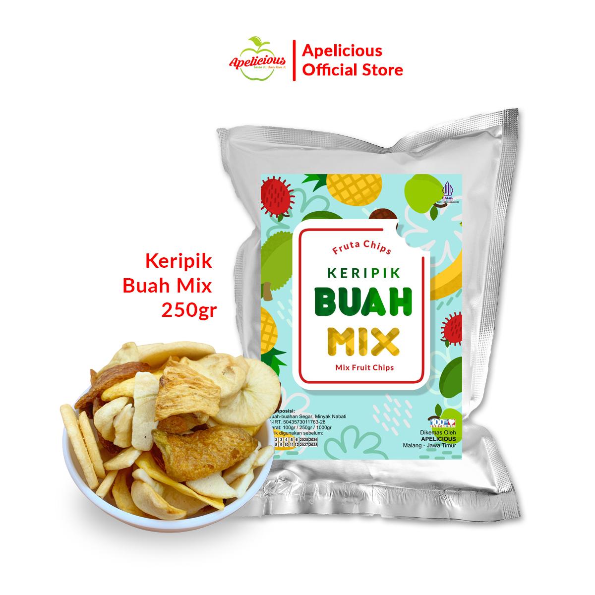 Keripik Sayur Mix Original 250gr / Keripik Buah Mix 250gr + GRATIS Keripik Mix Buah 250gr / GRATIS Keripik Apel 250gr - Food, Manis