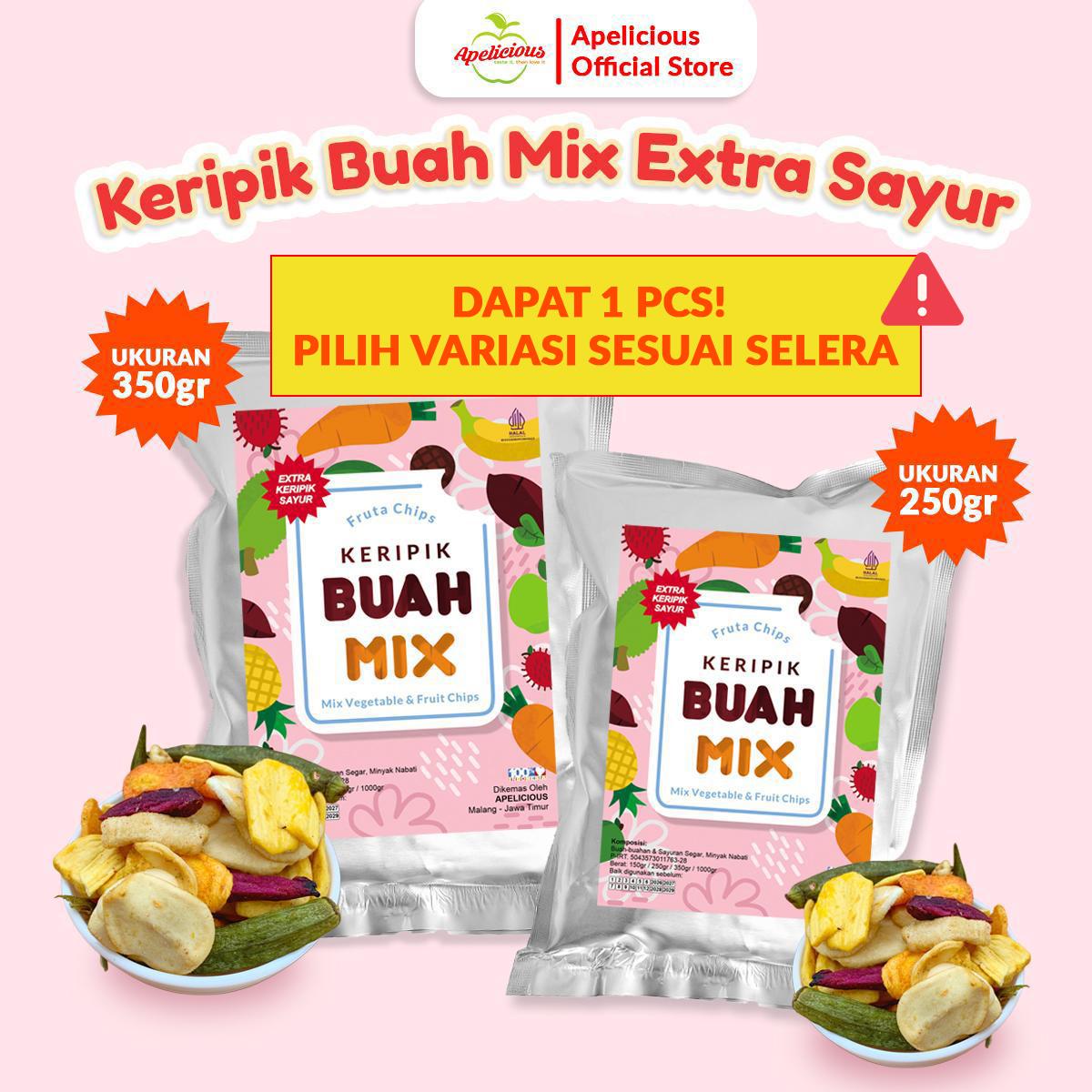 KERIPIK BUAH MIX EXTRA KERIPIK SAYUR 350g / 250g