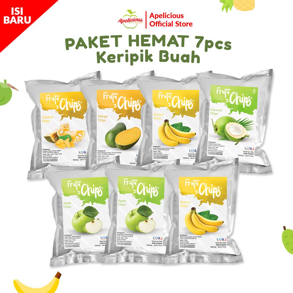Paket Kripik Buah Fruta 7pcs 50g - Keripik Snack Chips