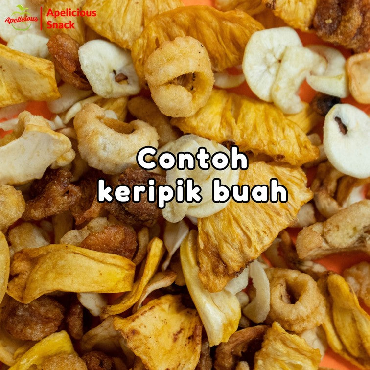 Paket HEMAT 8pcs KERIPIK (Buah, Sayur, KRUPUK Buah) - Kripik, Snack, Food, Makanan