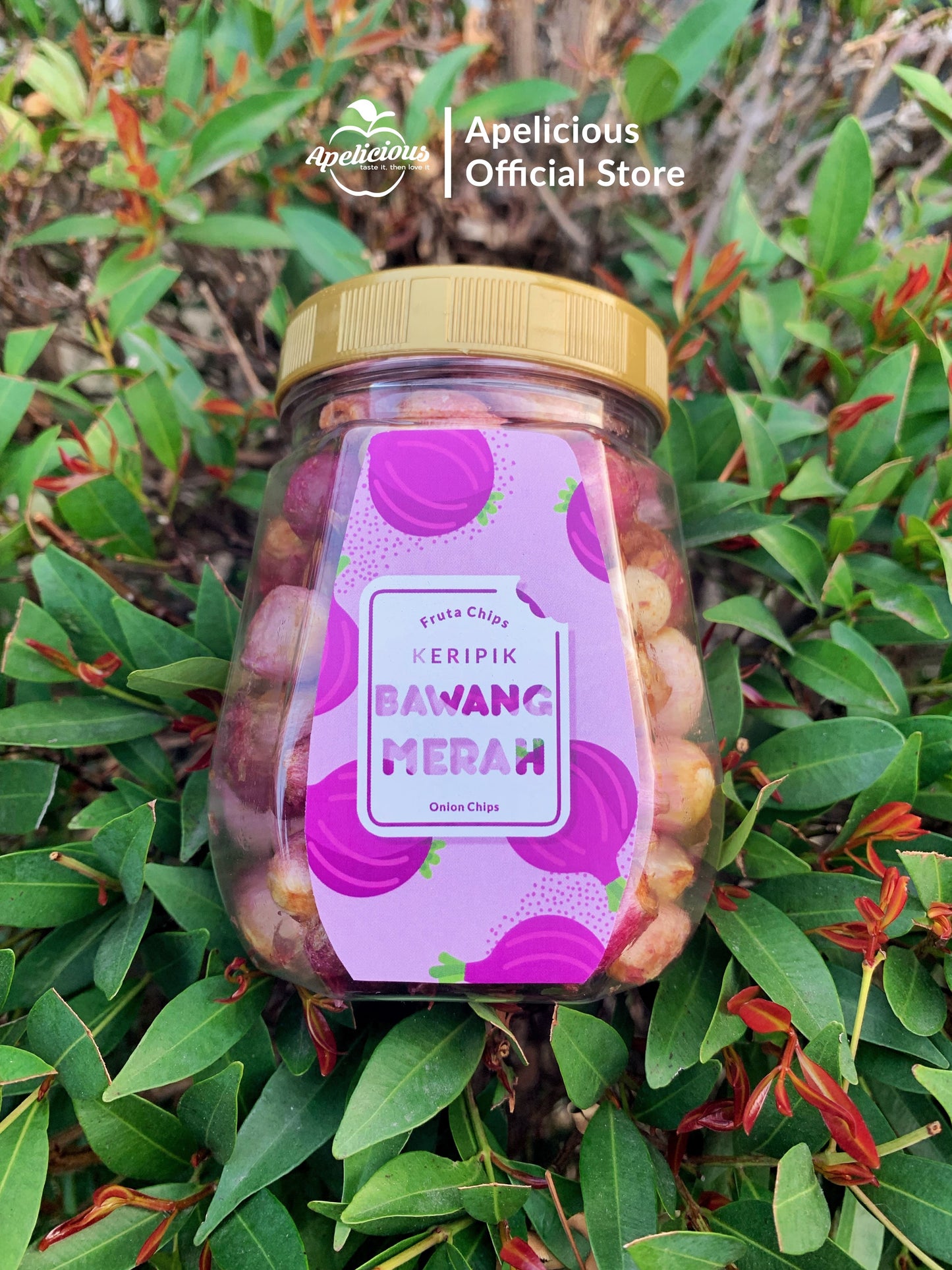 KERIPIK BAWANG MERAH / BAWANG PUTIH FRUTA CHIPS APELICIOUS