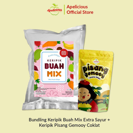 Bundling Keripik Buah Extra Sayur 350gr + Pisang Gemoy Saus Coklat