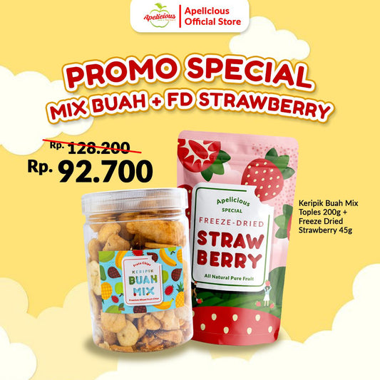 Keripik Buah Mix Fruta Premium + FD Strawbery