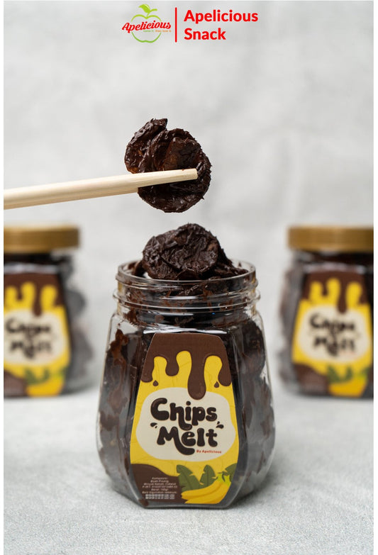 Banana Chips Melt | Keripik Pisang Cokelat Topping Parut