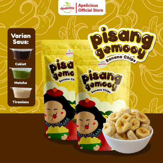 [BELI 2 GRATIS 1] Keripik Pisang Gemooy Crunchy Coklat Lumer 130gr