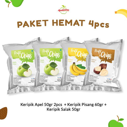 APELICIOUS Paket Keripik Buah Fruta 4pcs 50g