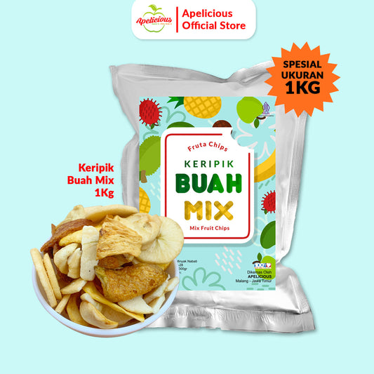 KERIPIK BUAH MIX EXTRA KERIPIK SAYUR / KERIPIK BUAH MIX / KERIPIK SAYUR MIX 1KG - Food, Kripik, Camilan, Chips, Kering